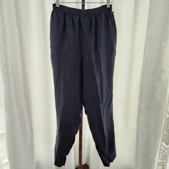 VINTAGE Details Sportswear 100% Silk Jacket Bomber Windbreaker Pant Set L Womens - Picture 14 of 16